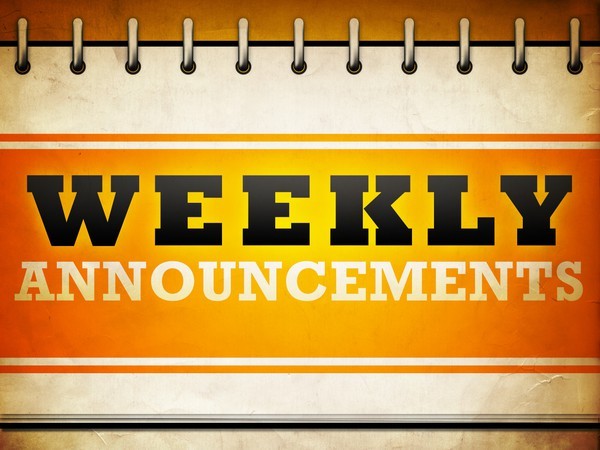 Weekly Announcements